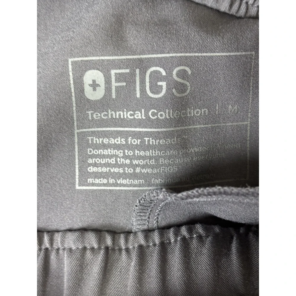 FIGS Tansen Jogger Scrub Pants Mens M Gray FIONx Stretch Medical Athletic